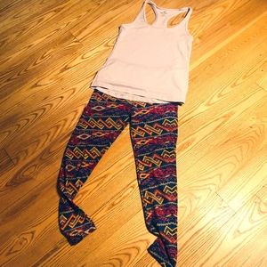 Lularoe bottoms and tank top